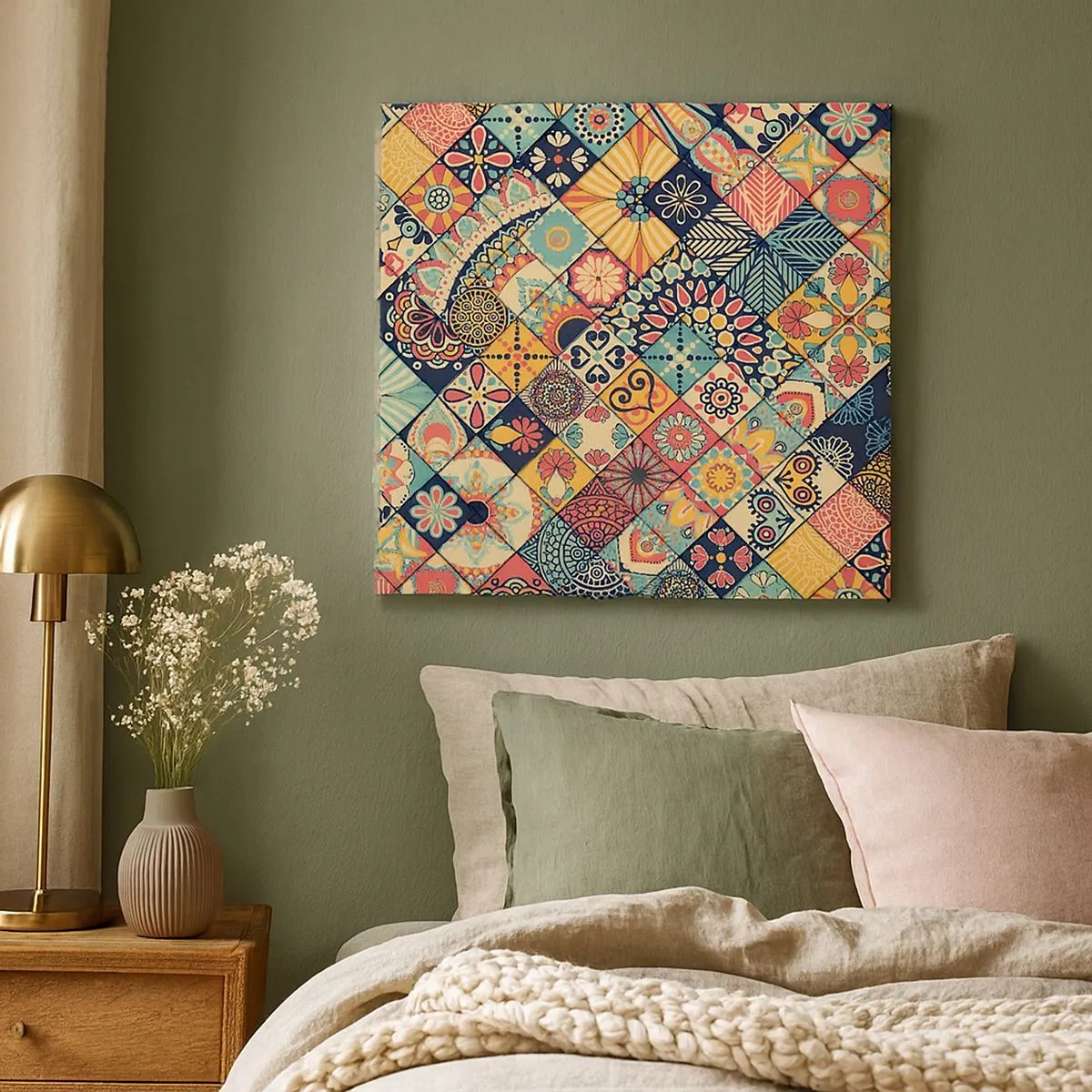 Lærredstryk - Billede på lærred - Marokkansk stemning - 30x30 cm