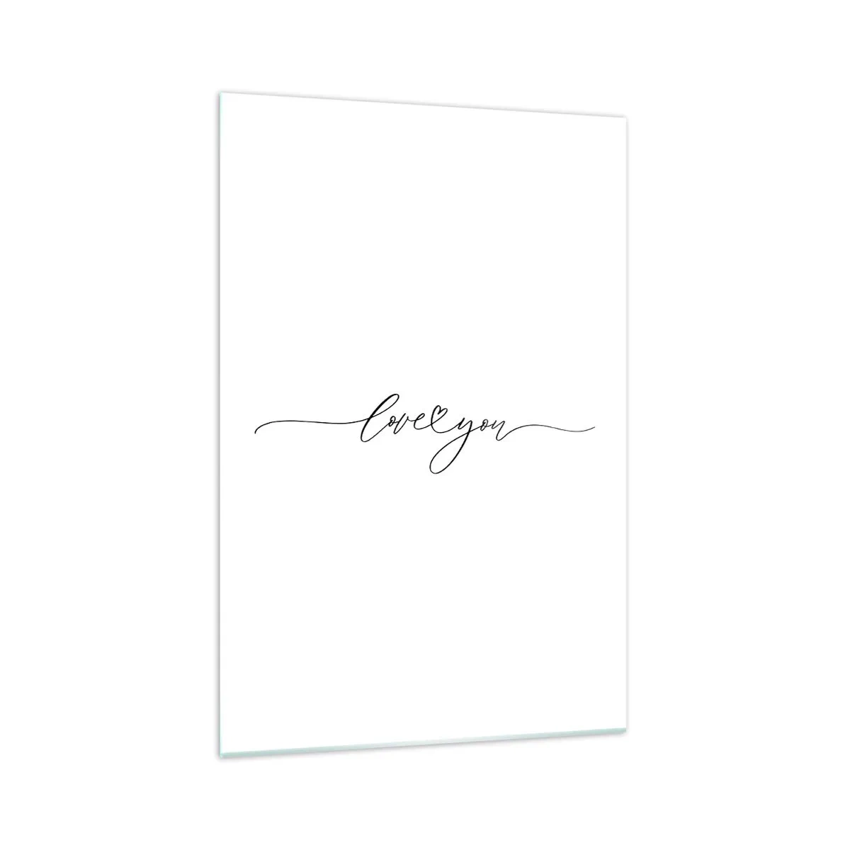 Billede på glas - Sort og hvid - 70x100 cm