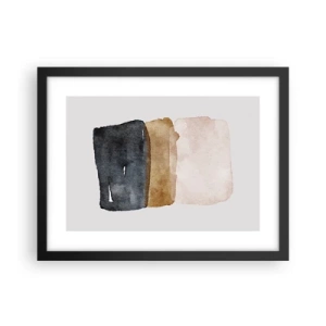 Plakat i sort ramme - Sammensætning af jordfarver - 40x30 cm