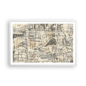 Plakat i hvid ramme - Venter på at blive afkodet - 91x61 cm