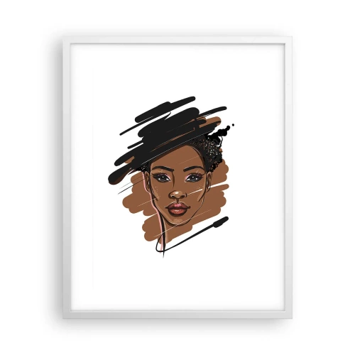 Plakat i hvid ramme - Sød som chokolade - 40x50 cm