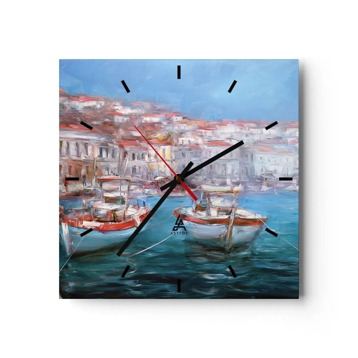 Vægur, Uret - Italiensk bugt - 30x30 cm