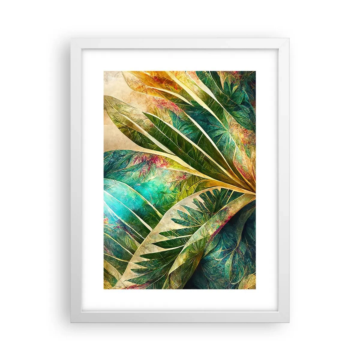 Plakat i hvid ramme - Farver fra troperne - 30x40 cm