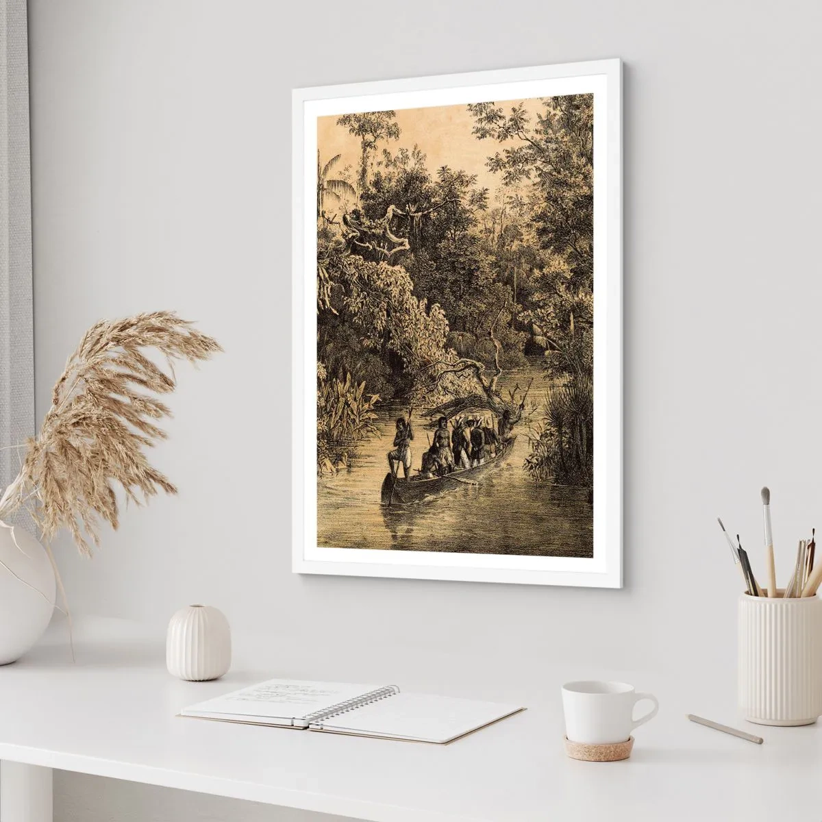 Plakat i hvid ramme - Rejsen til kilden - 61x91 cm