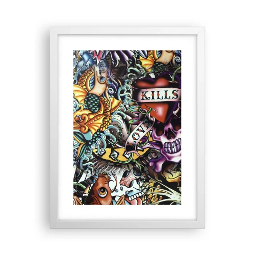 Plakat i hvid ramme - En tatovørers drøm - 30x40 cm