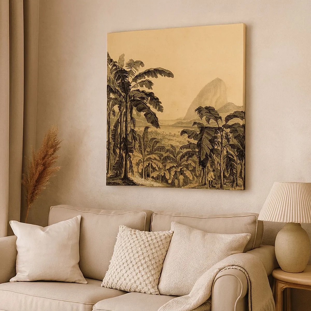 Lærredstryk - Billede på lærred - I en kolonial atmosfære - 30x30 cm