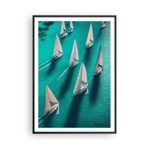 Plakat i sort ramme - Konkurrerer med vinden - 70x100 cm