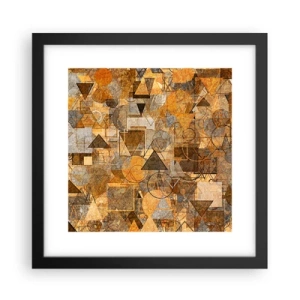 Plakat i sort ramme - Verden i form - 30x30 cm