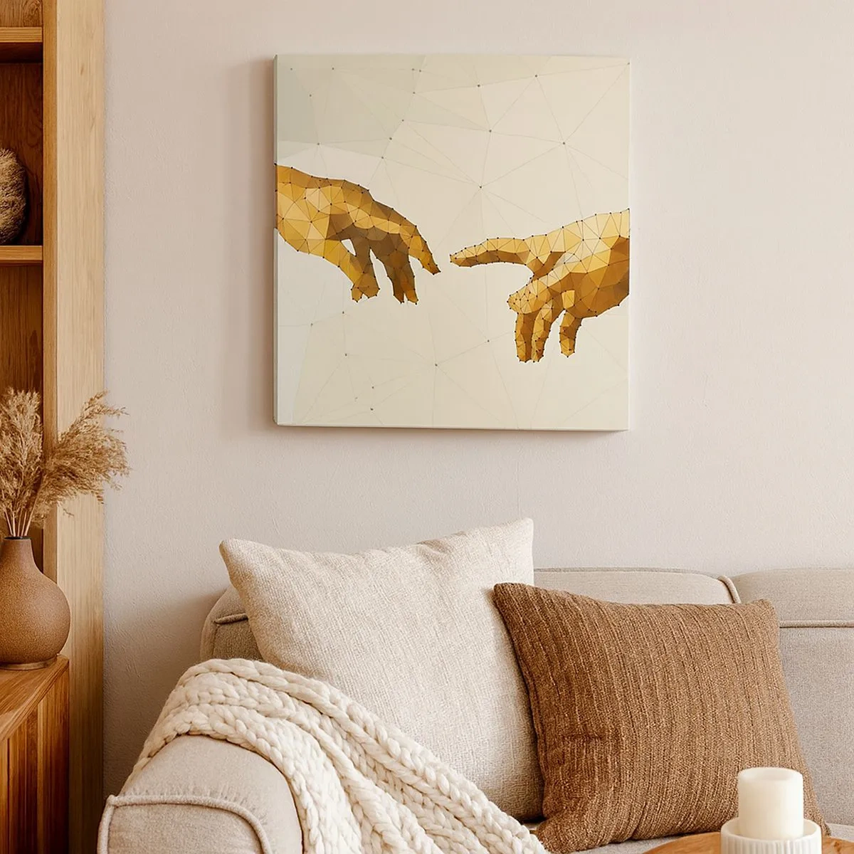 Lærredstryk - Billede på lærred - Guddommelig geometri - 30x30 cm