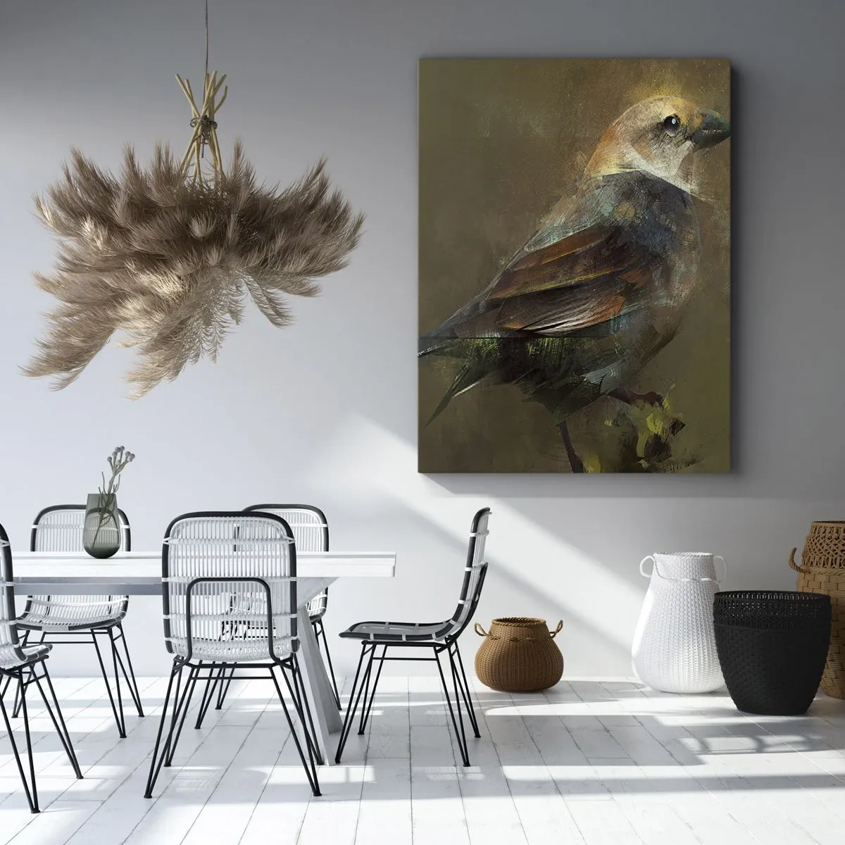 Lærredstryk - Billede på lærred - Lille spurv, lille fugl - 45x80 cm