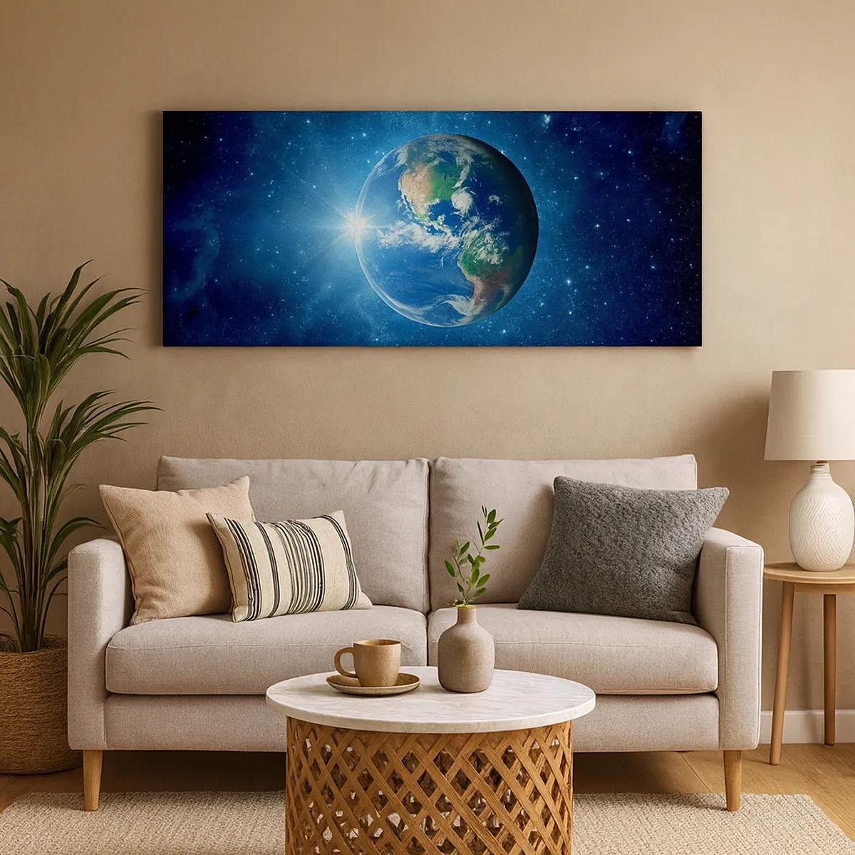 Lærredstryk - Billede på lærred - Vi er i himlen - 30x30 cm