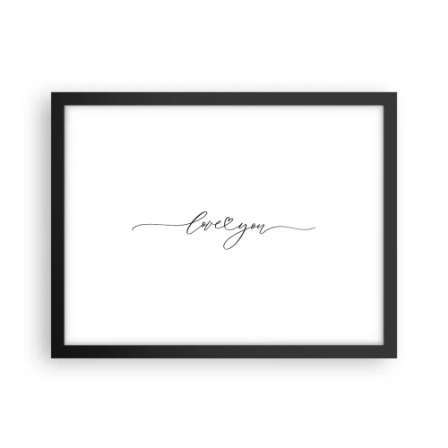 Plakat i sort ramme - Sort og hvid - 40x30 cm