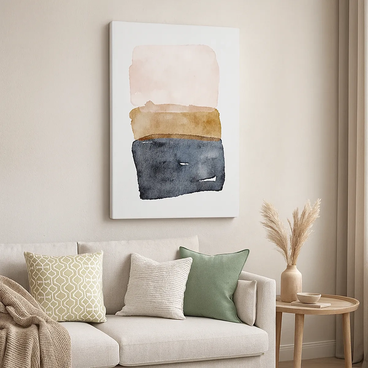 Lærredstryk - Billede på lærred - Sammensætning af jordfarver - 50x70 cm