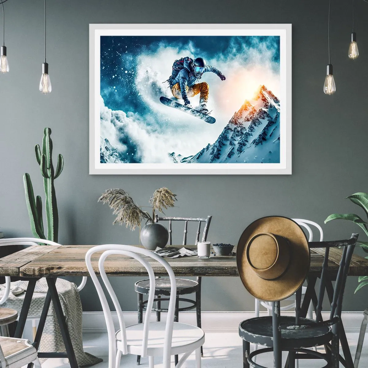 Plakat i hvid ramme - Ekstreme følelser - 91x61 cm