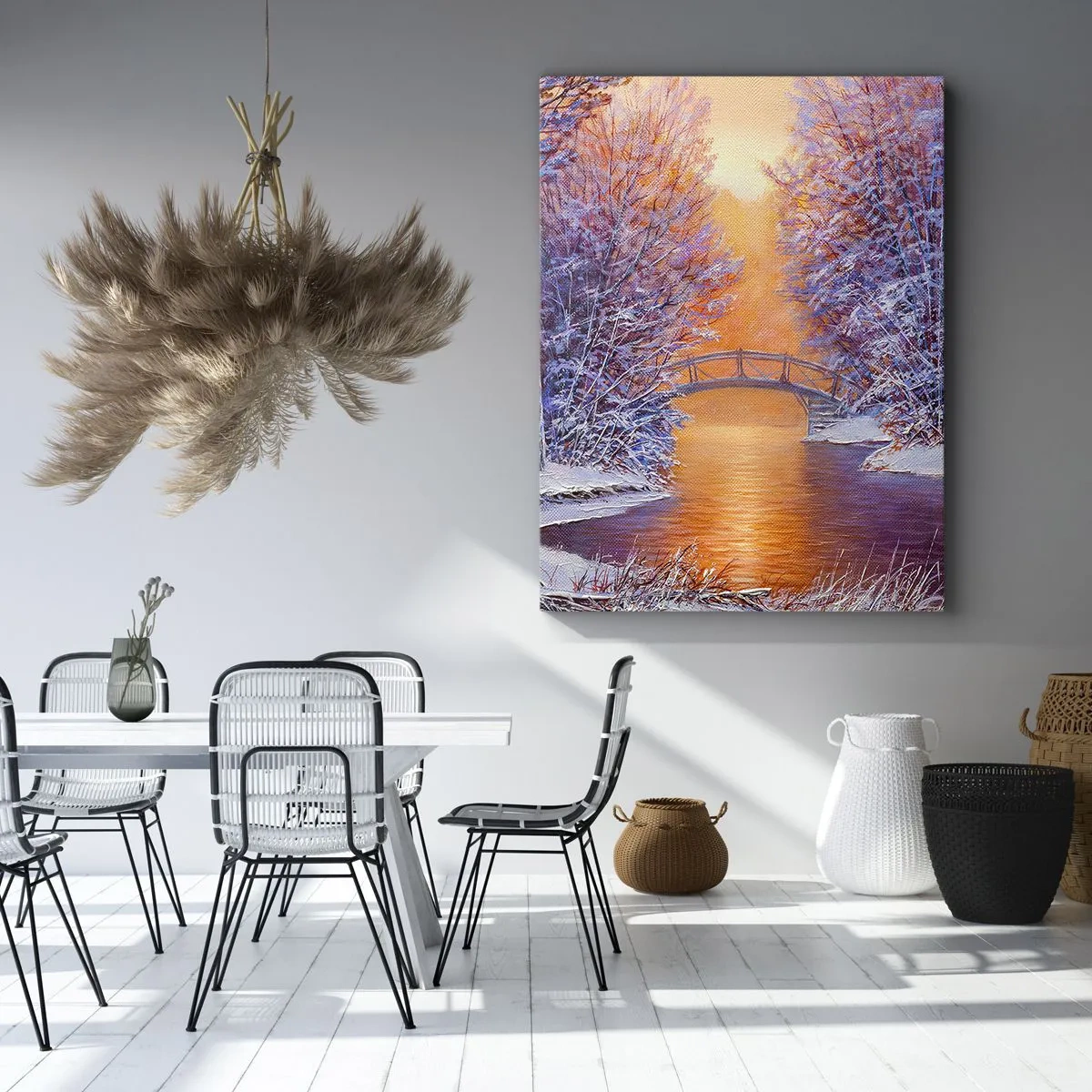Lærredstryk - Billede på lærred - Lad os mødes her - 50x70 cm