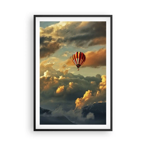 Plakat i sort ramme - Jeg går, fordi jeg vil - 61x91 cm