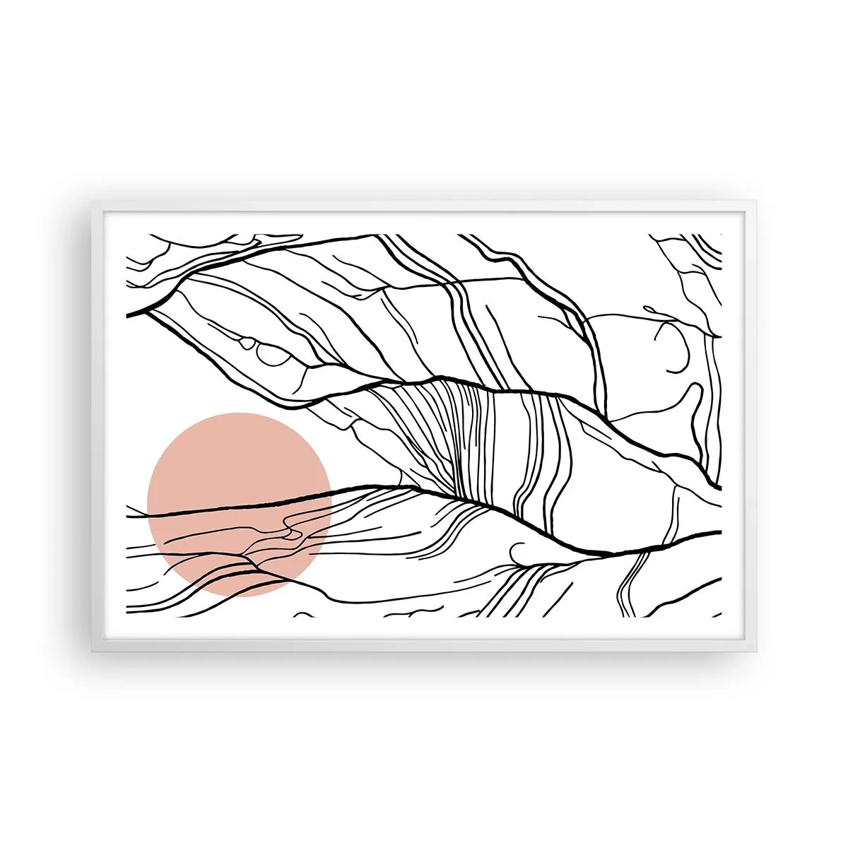 Plakat i hvid ramme - I et netværk af kviste - 91x61 cm