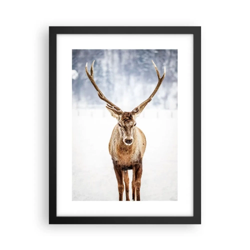 Plakat i sort ramme - Lige ud af snedisen - 30x40 cm