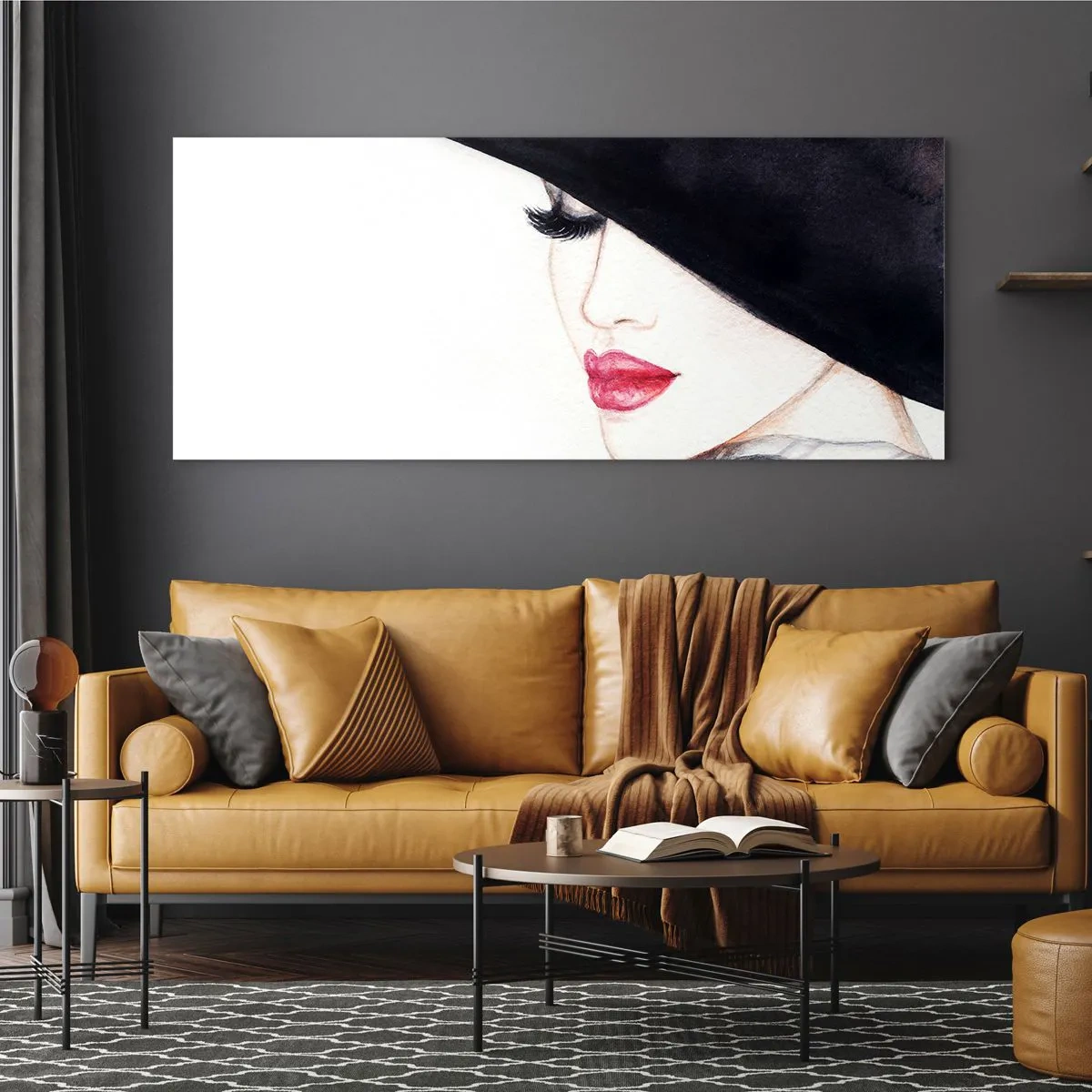 Billede på glas - Elegance og sensualitet - 90x30 cm