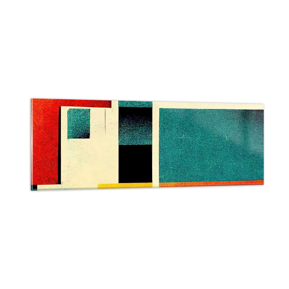 Billede på glas - Geometrisk abstraktion - god energi - 90x30 cm
