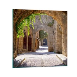 Billede på glas - Et optog vil snart dukke op - 40x40 cm