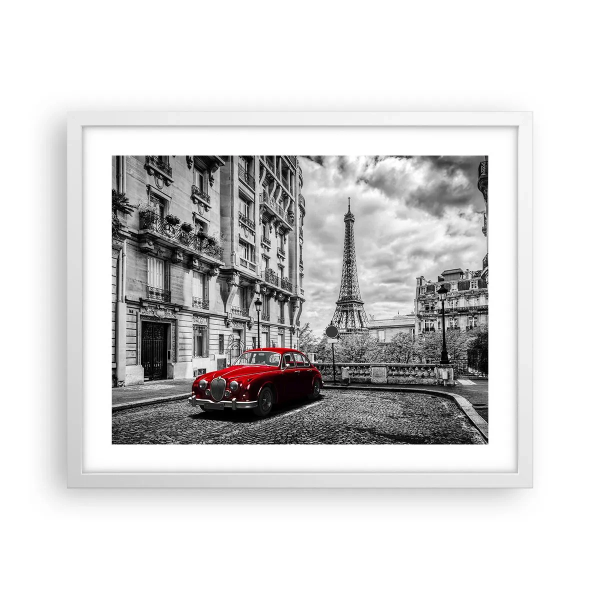 Plakat i hvid ramme - Rovdyr i byen - 50x40 cm