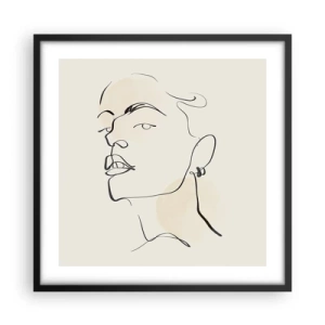 Plakat i sort ramme - Et stolt blik - 50x50 cm
