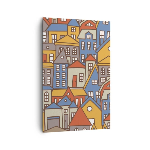 Lærredstryk - Billede på lærred - Bag huset - 80x120 cm