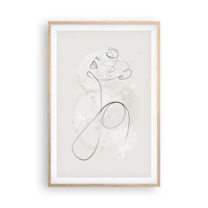 Plakat i ramme af lyst egetræ - Spiralen af skønhed - 61x91 cm