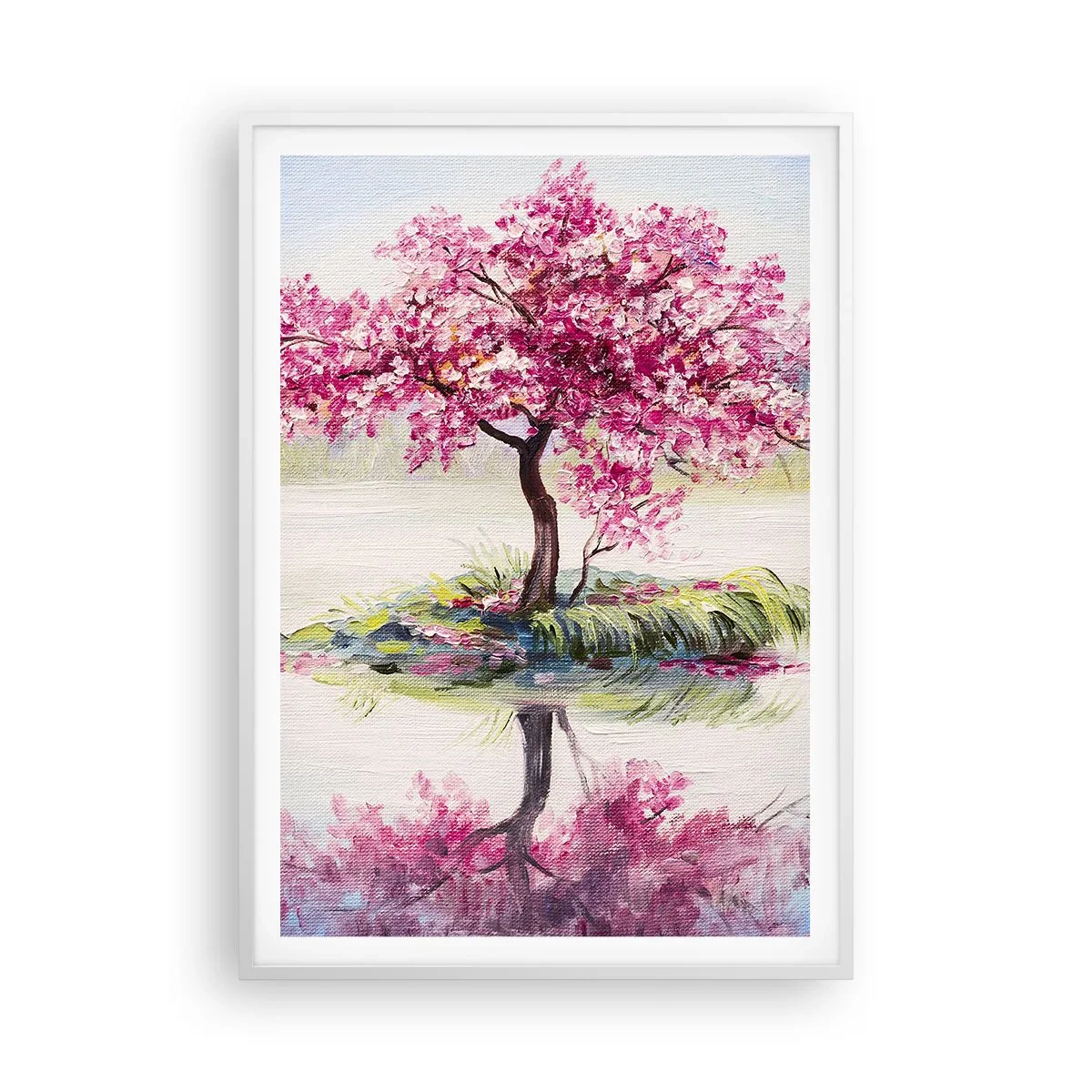 Plakat i hvid ramme - Forårsfestival - 70x100 cm