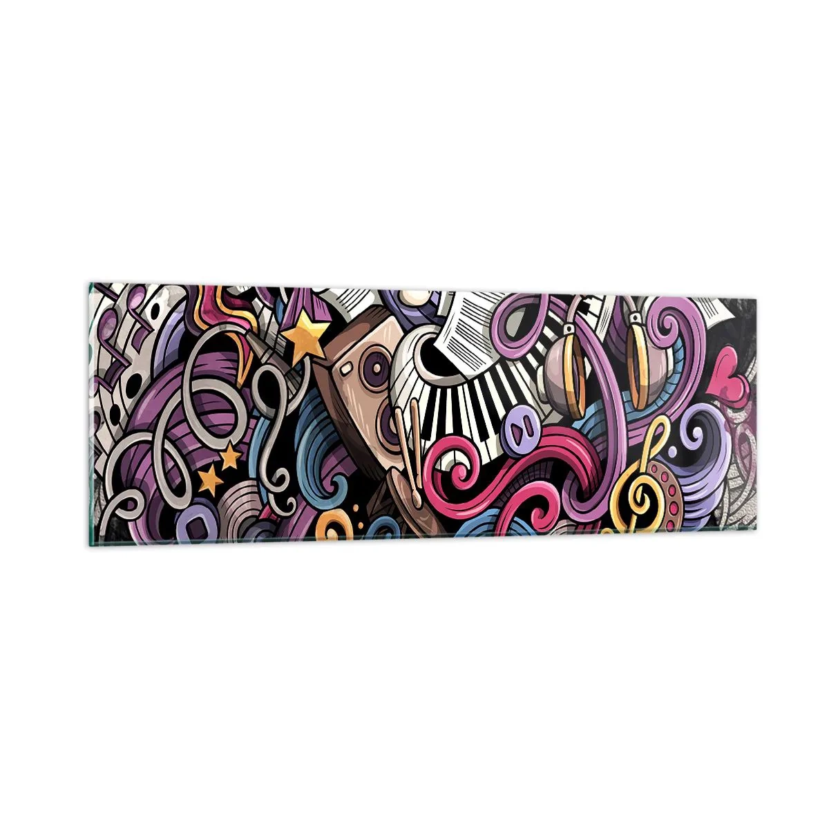 Billede på glas - Kompliceret melodi - 90x30 cm