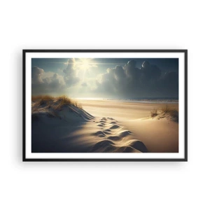 Plakat i sort ramme - Beroligende landskab - 91x61 cm