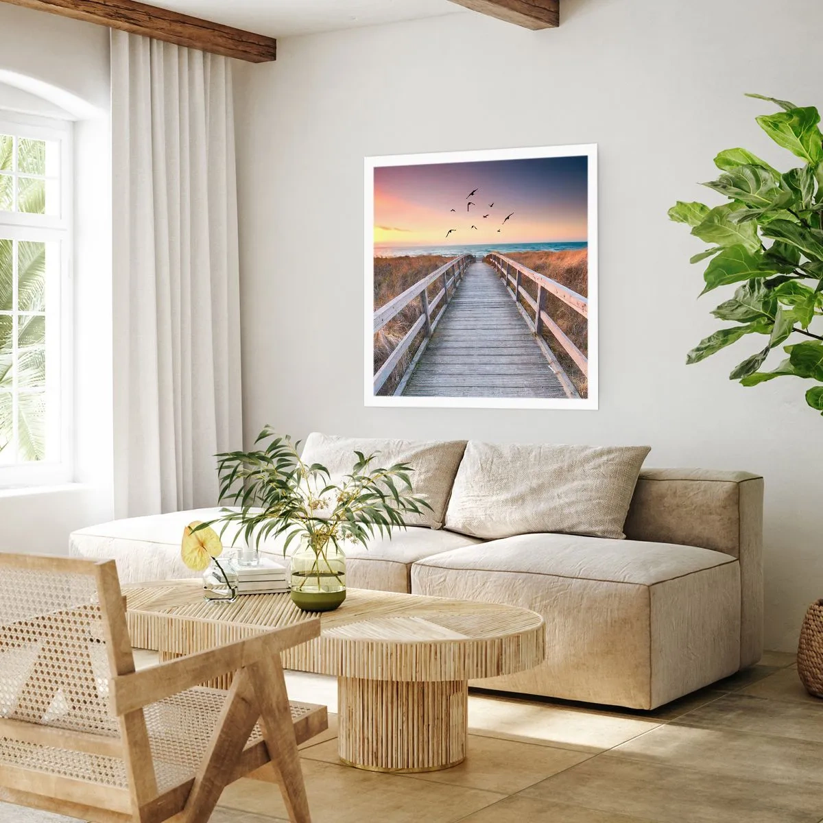 Plakat - Rummet med højder - 30x30 cm