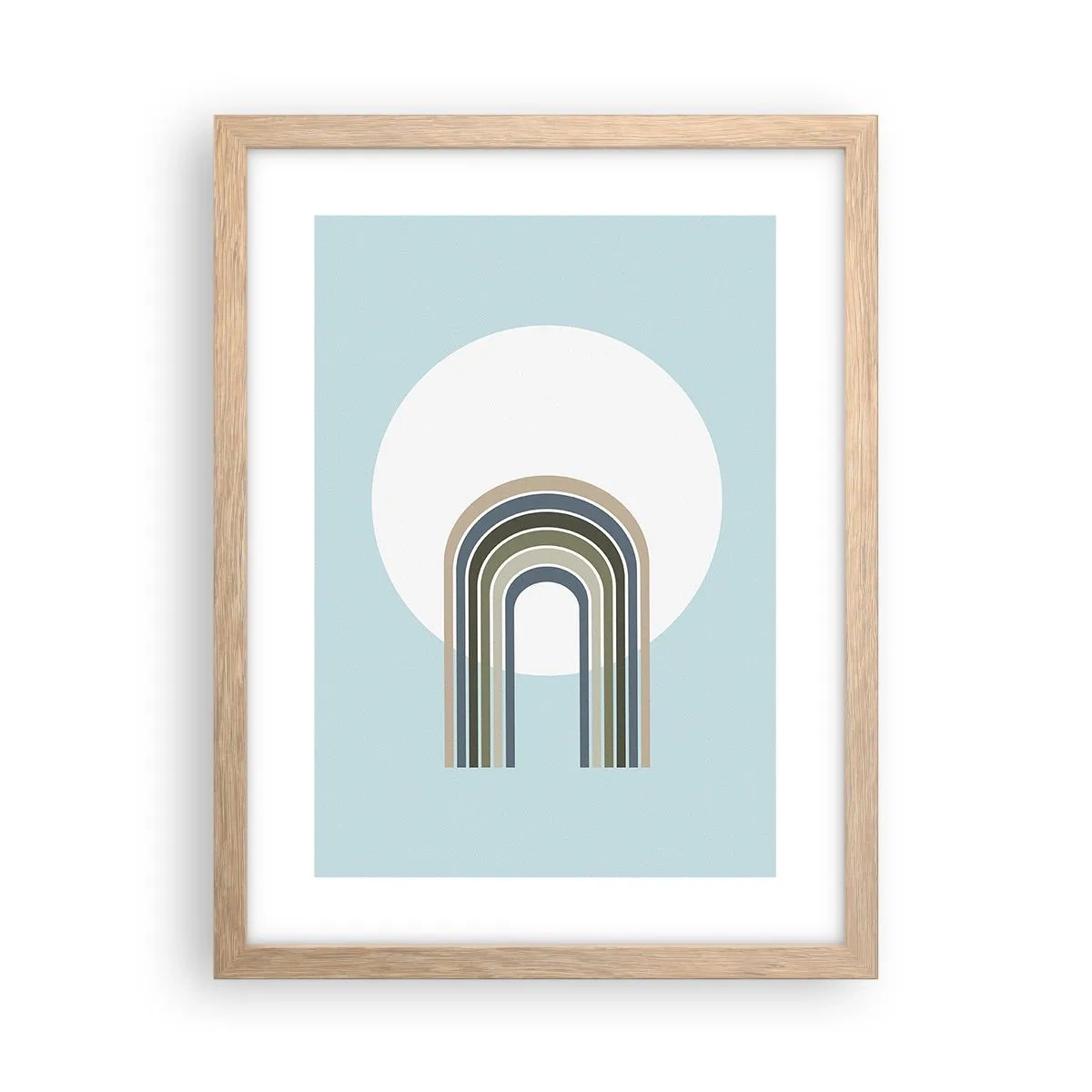 Plakat i ramme af lyst egetræ - Uimodståelig tiltrækningskraft - 30x40 cm