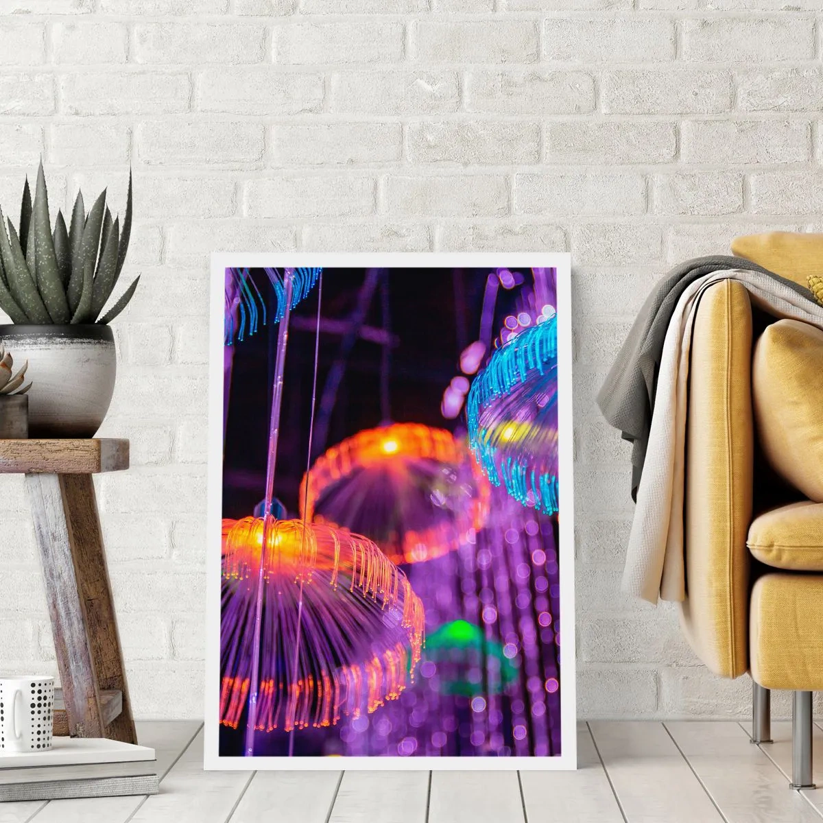 Plakat - Lysende springvand - 30x40 cm