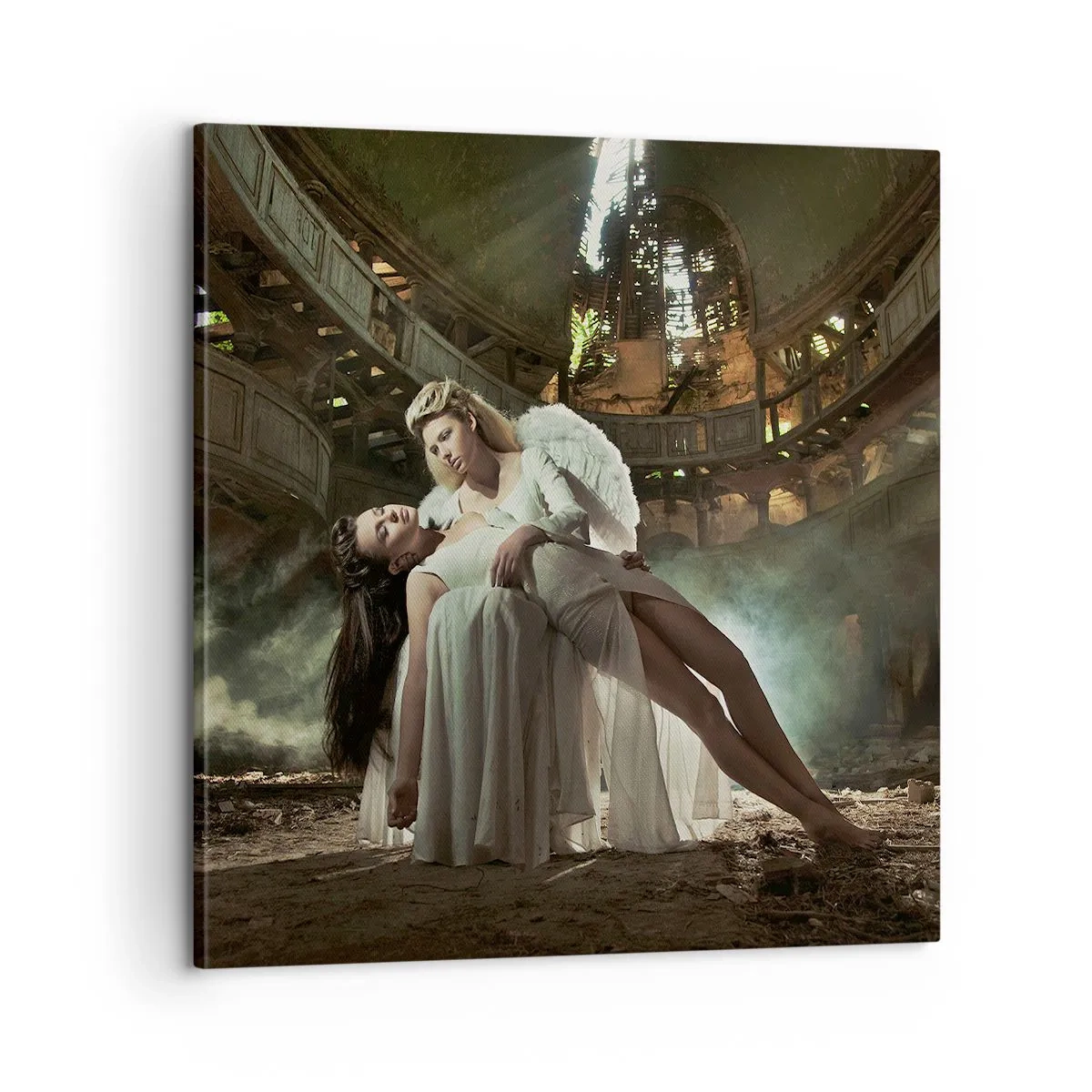 Lærredstryk - Billede på lærred - Ånden i det gamle teater - 60x60 cm