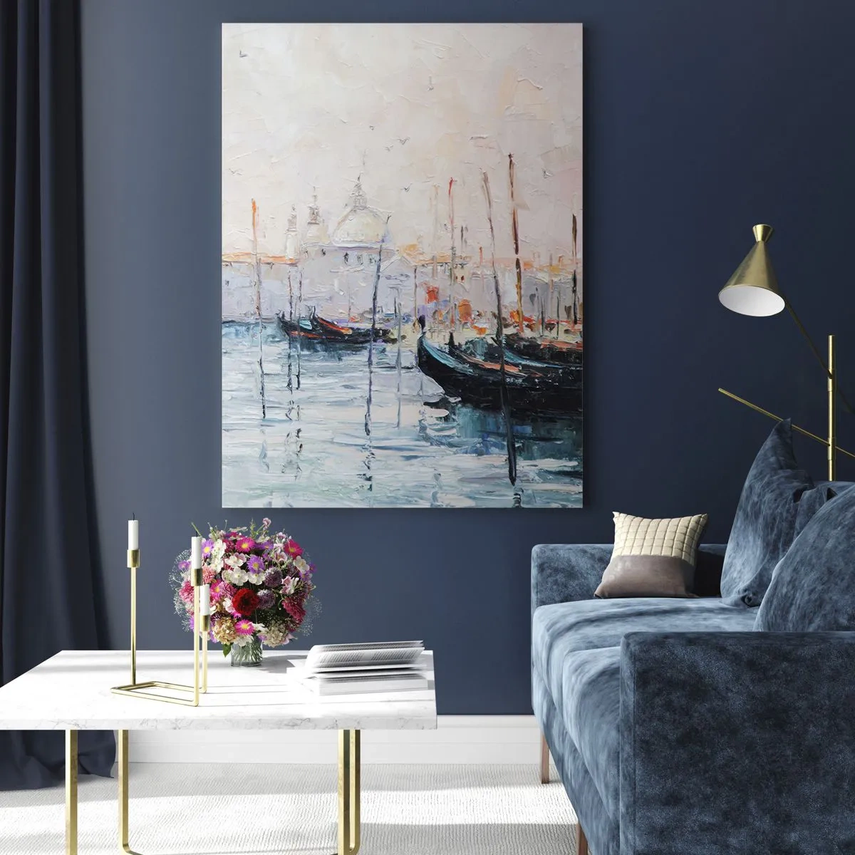 Billede på glas - Bag vandet, bag tågen, bag tågen - 50x70 cm