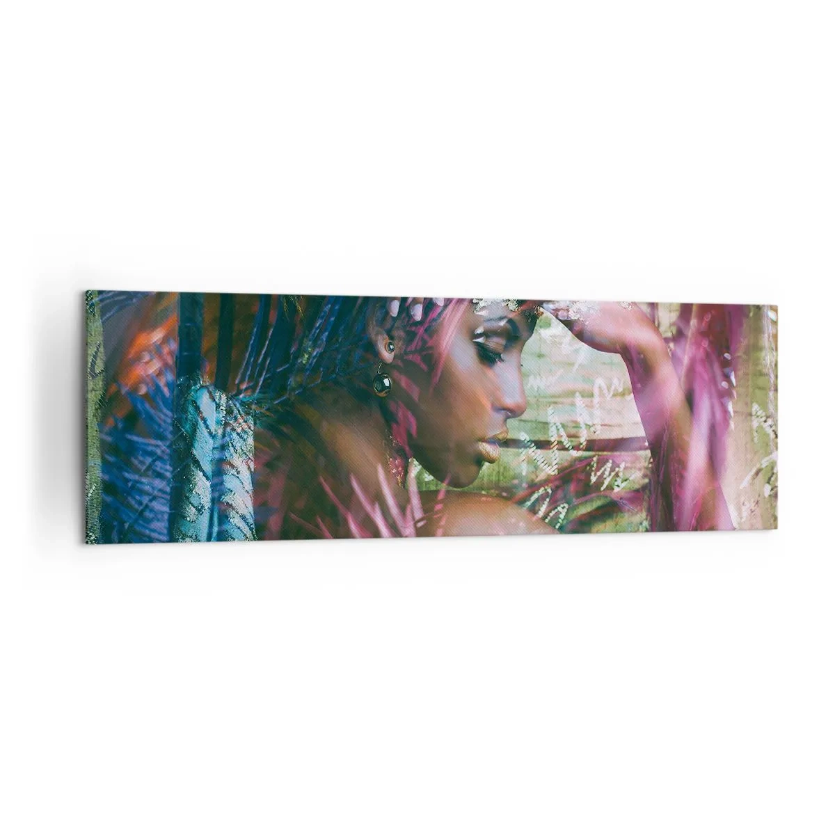 Lærredstryk - Billede på lærred - Moder Natur i junglen - 160x50 cm