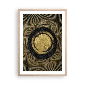 Plakat i ramme af lyst egetræ - Glamour-komposition - 50x70 cm