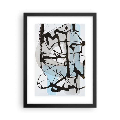 Plakat i sort ramme - Ikke desto mindre blå - 30x40 cm