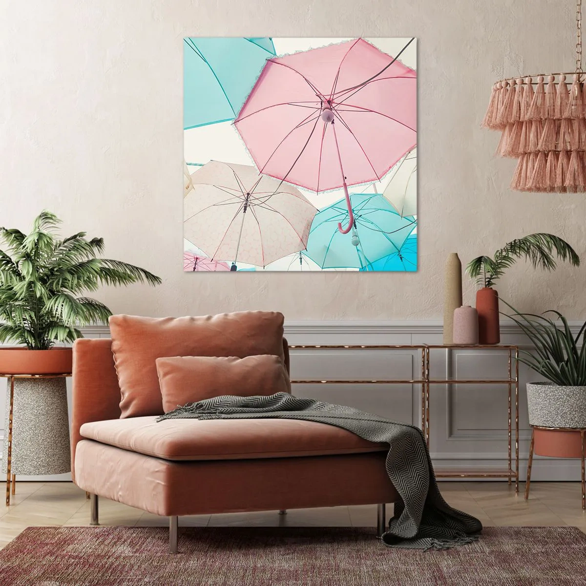 Lærredstryk - Billede på lærred - Nogle gange solskin, andre gange regn - 60x60 cm