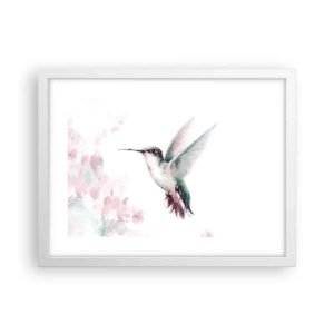 Plakat i hvid ramme - Stoppet i flagren - 40x30 cm