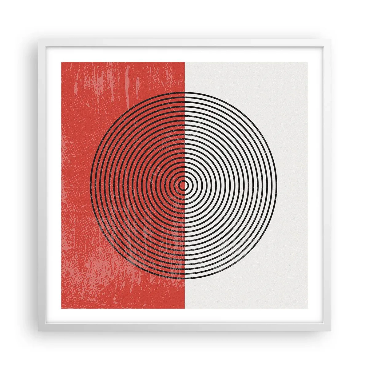 Plakat i hvid ramme - Lige til sagen - 60x60 cm