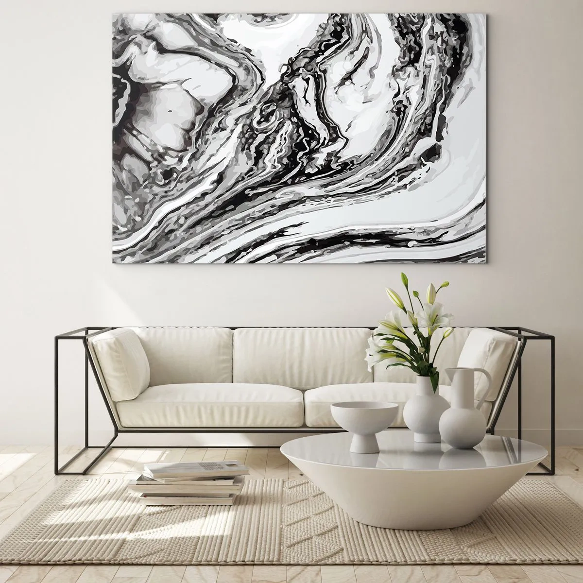 Billede på glas - I begyndelsen var det kaos - 120x80 cm