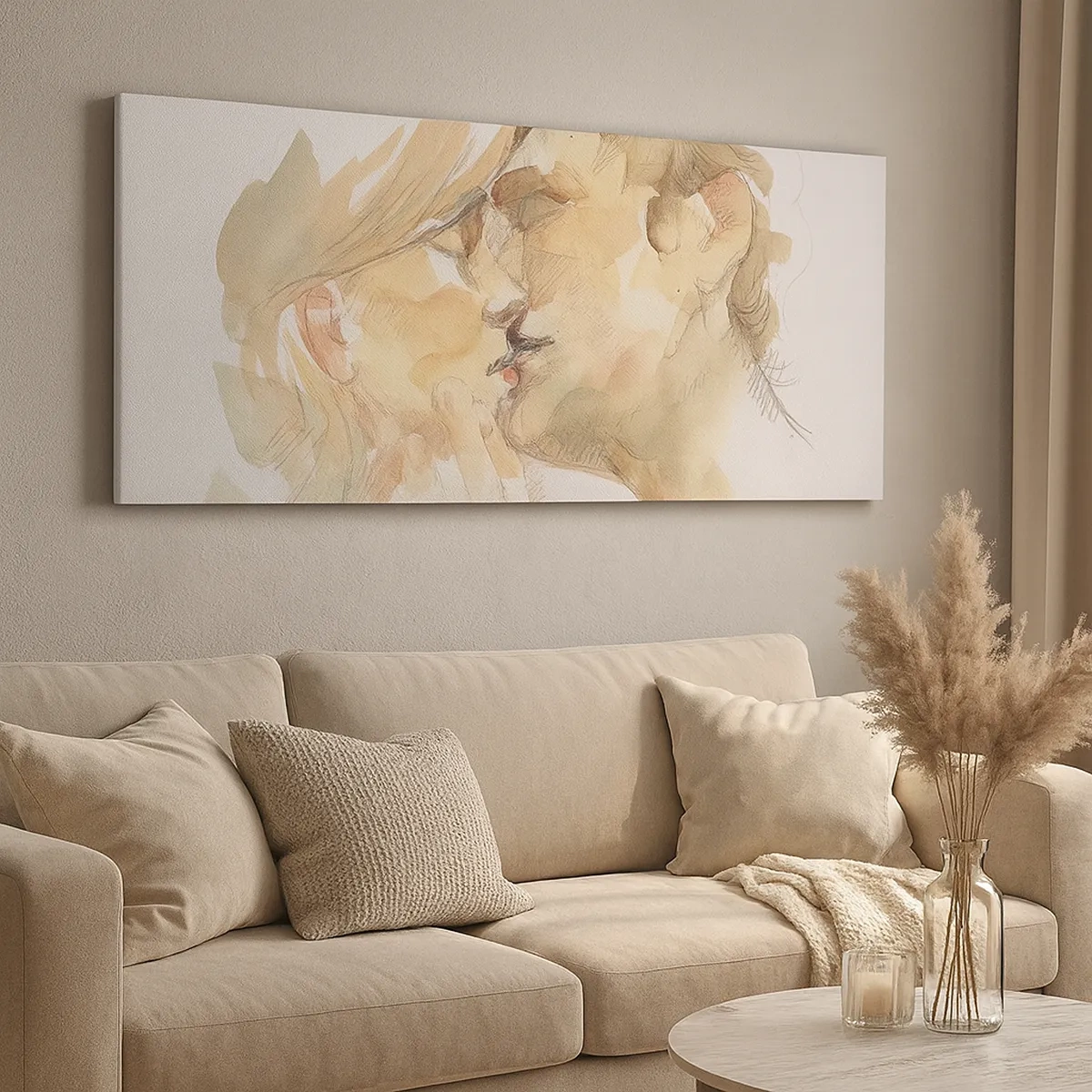 Lærredstryk - Billede på lærred - Den fundne halvdel? - 30x30 cm