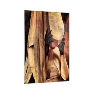 Billede på glas - Mellem godt og ondt - 70x100 cm