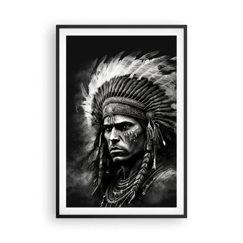 Plakat i sort ramme - Leder og kriger - 61x91 cm