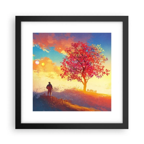 Plakat i sort ramme - Pilgrim på bestemmelsesstedet - 30x30 cm