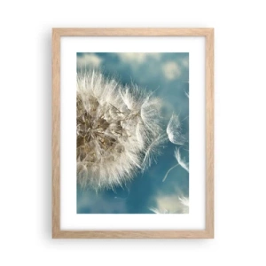 Plakat i ramme af lyst egetræ - En engels åndedræt - 30x40 cm