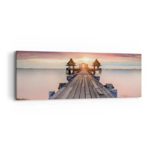 Lærredstryk - Billede på lærred - Fra vest til øst - 90x30 cm